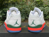 Authentic Air Jordan 5 WMNS White/Orange/Green