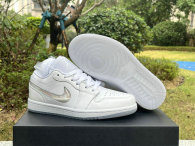 Authentic Air Jordan 1 Low GS Summit White/Ice Blue