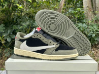 Authentic Travis Scott x Air Jordan 1 Low GS “Black Olive”
