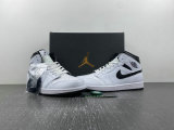 Authentic Air Jordan 1 Mid GS Black/White