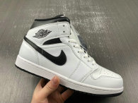 Authentic Air Jordan 1 Mid GS Black/White