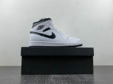 Authentic Air Jordan 1 Mid GS Black/White