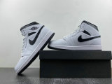 Authentic Air Jordan 1 Mid GS Black/White