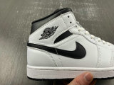 Authentic Air Jordan 1 Mid GS Black/White