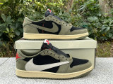 Authentic Travis Scott x Air Jordan 1 Low “Black Olive”