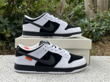 Authentic TIGHTBOOTH x Nike SB Dunk Low White/Black-Safety Orange
