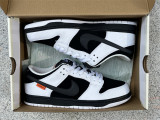 Authentic TIGHTBOOTH x Nike SB Dunk Low White/Black-Safety Orange