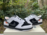 Authentic TIGHTBOOTH x Nike SB Dunk Low White/Black-Safety Orange