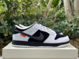 Authentic TIGHTBOOTH x Nike SB Dunk Low White/Black-Safety Orange