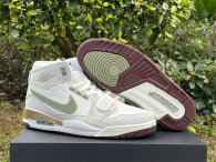 Authentic Jordan Legacy 312 GS Sail/Metallic Gold Grain/Oil Green/Dark Team Red