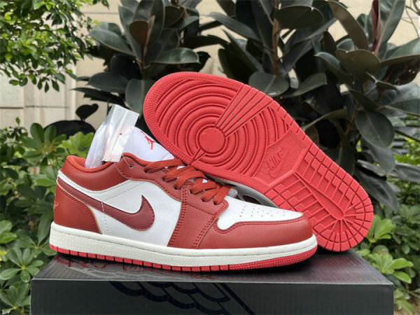 Authentic Air Jordan 1 Low “Dune Red”