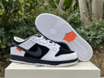 Authentic TIGHTBOOTH x Nike SB Dunk Low White/Black-Safety Orange