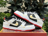 Authentic Nike Dunk Low White/Varsity Red-Black