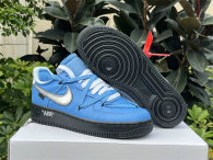 Authentic Off-White x Nike Air Force 1 University Blue/Silver/Black