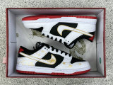 Authentic Nike Dunk Low White/Varsity Red-Black