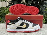 Authentic Nike Dunk Low White/Varsity Red-Black