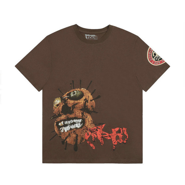 Travis Scott Short Round Collar T-shirt S-XL (56)