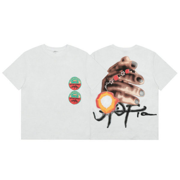 Travis Scott Short Round Collar T-shirt S-XL (45)