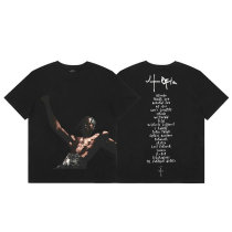 Travis Scott Short Round Collar T-shirt S-XL (3) Travis Scott Short Round Collar T-shirt S-XL (3)