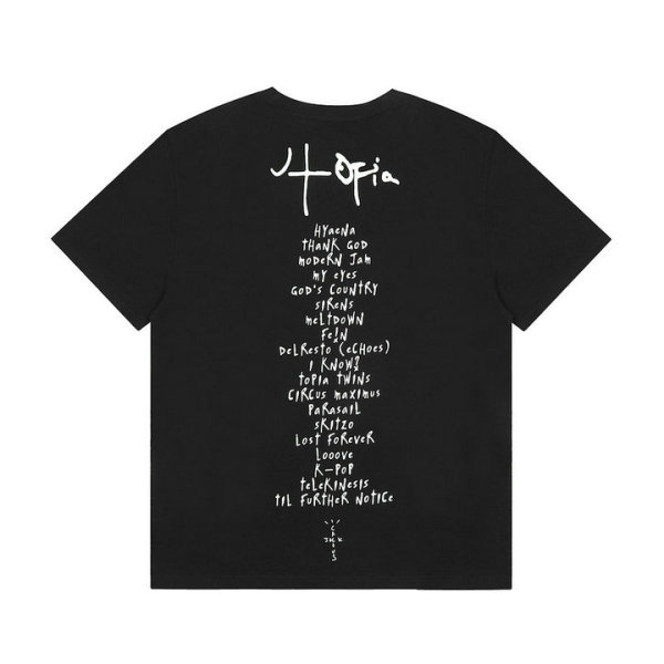 Travis Scott Short Round Collar T-shirt S-XL (21)