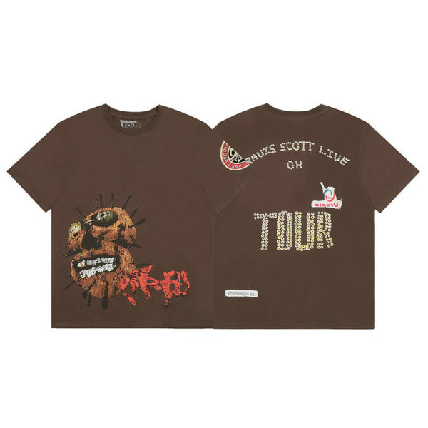 Travis Scott Short Round Collar T-shirt S-XL (15)