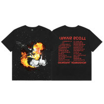 Travis Scott Short Round Collar T-shirt S-XL (92) Travis Scott Short Round Collar T-shirt S-XL (92)