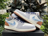 Authentic Air Jordan 1 Low GS Phantomstar Blue/Coconut Milk