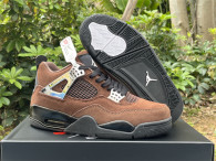 Authentic Air Jordan 4 WMNS Brown/Silver/Black