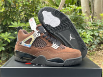 Authentic Air Jordan 4 WMNS Brown/Silver/Black
