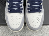 Authentic Air Jordan 1 Low GS Phantomstar Blue/Coconut Milk