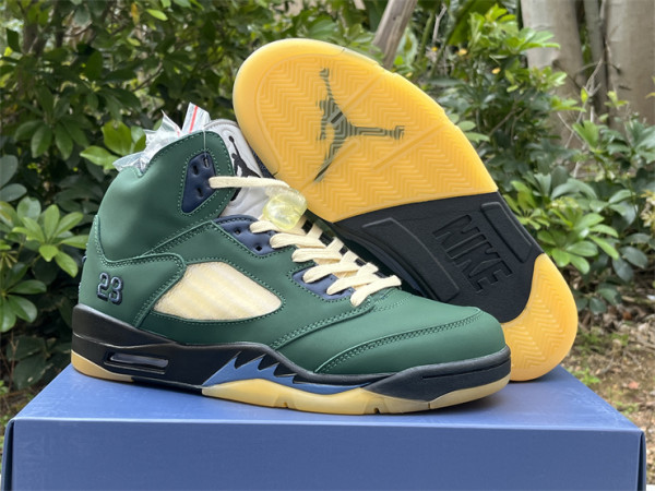 Authentic Air Jordan 5 “Navy Green”