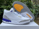 Authentic Air Jordan 3 White/Purple/Yellow
