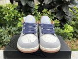 Authentic Air Jordan 1 Low GS Phantomstar Blue/Coconut Milk