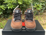 Authentic Air Jordan 4 WMNS Brown/Silver/Black