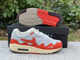 Authentic Nike Air Max 1 White/Orange/Grey