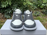 Authentic Air Jordan 1 Low GS White/Dark Grey