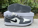 Authentic Air Jordan 1 Low GS White/Dark Grey
