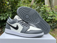 Authentic Air Jordan 1 Low GS White/Dark Grey