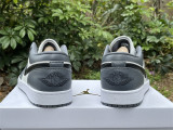 Authentic Air Jordan 1 Low GS White/Dark Grey