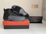 Authentic Air Jordan 12 Black Wolf Grey