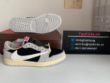 Authentic Travis Scott x Air Jordan 1 Low Grey/White/Black