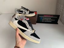 Authentic Travis Scott x Air Jordan 1 Low Grey/White/Black