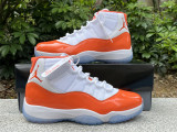 Authentic Air Jordan 11 Orange/White