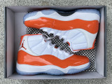 Authentic Air Jordan 11 Orange/White