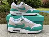 Authentic Nike Air Max 1 White/Grey/Green