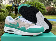 Authentic Nike Air Max 1 White/Grey/Green