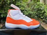 Authentic Air Jordan 11 Orange/White