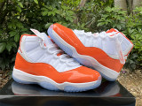 Authentic Air Jordan 11 Orange/White