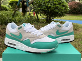 Authentic Nike Air Max 1 White/Grey/Green