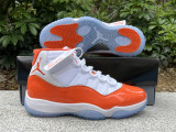 Authentic Air Jordan 11 Orange/White